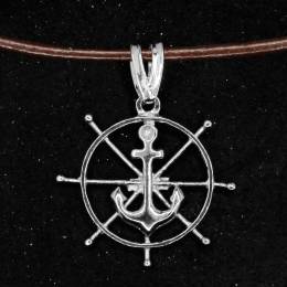 Handmade Silver Necklace Anchor