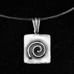Handmade Silver Necklace Spiral