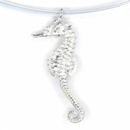 Handmade Silver Necklace Seahorse