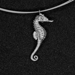 Handmade Silver Necklace Seahorse