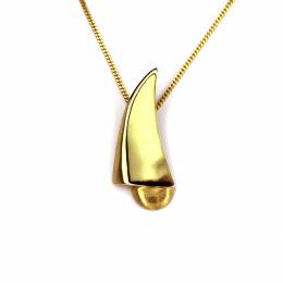 Handmade Gold Necklace Yacht