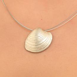 Handmade Silver Necklace Shell