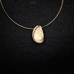 Handmade Gold Plated Silver Necklace Natural <<Nautilos>>