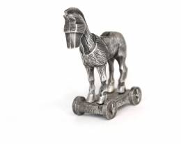 Handmade Silver Necklace Trojan Horse