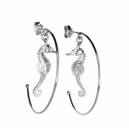 Handmade Silver Earring Sea Horse