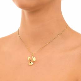 Handmade Goldplated Silver Necklace Propeller