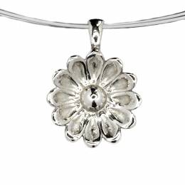 Handmade Silver Necklace Chrysanthemum